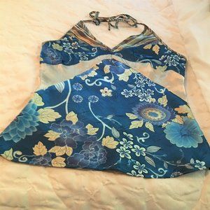 Beautiful Silky Fitted Halter Blouse